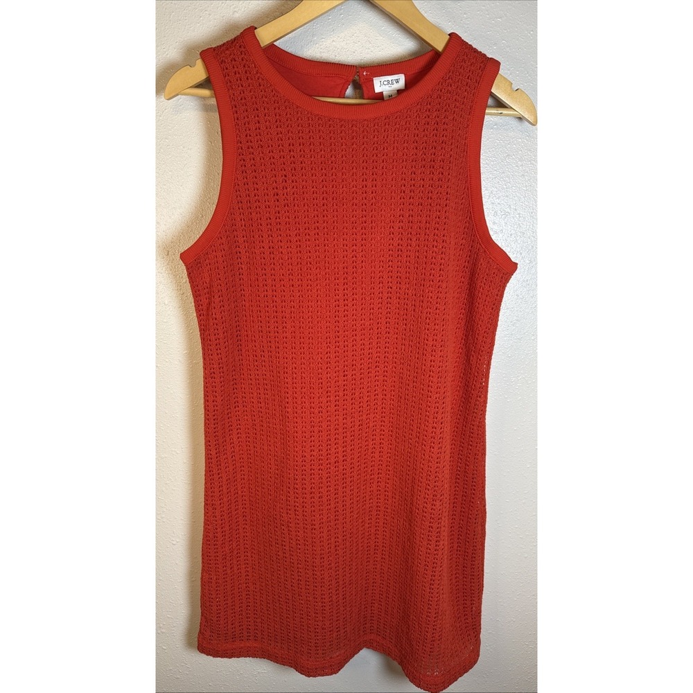 Women's Crochet Dress By J. Crew, Beautiful Blood Orange Color, Size Medium
